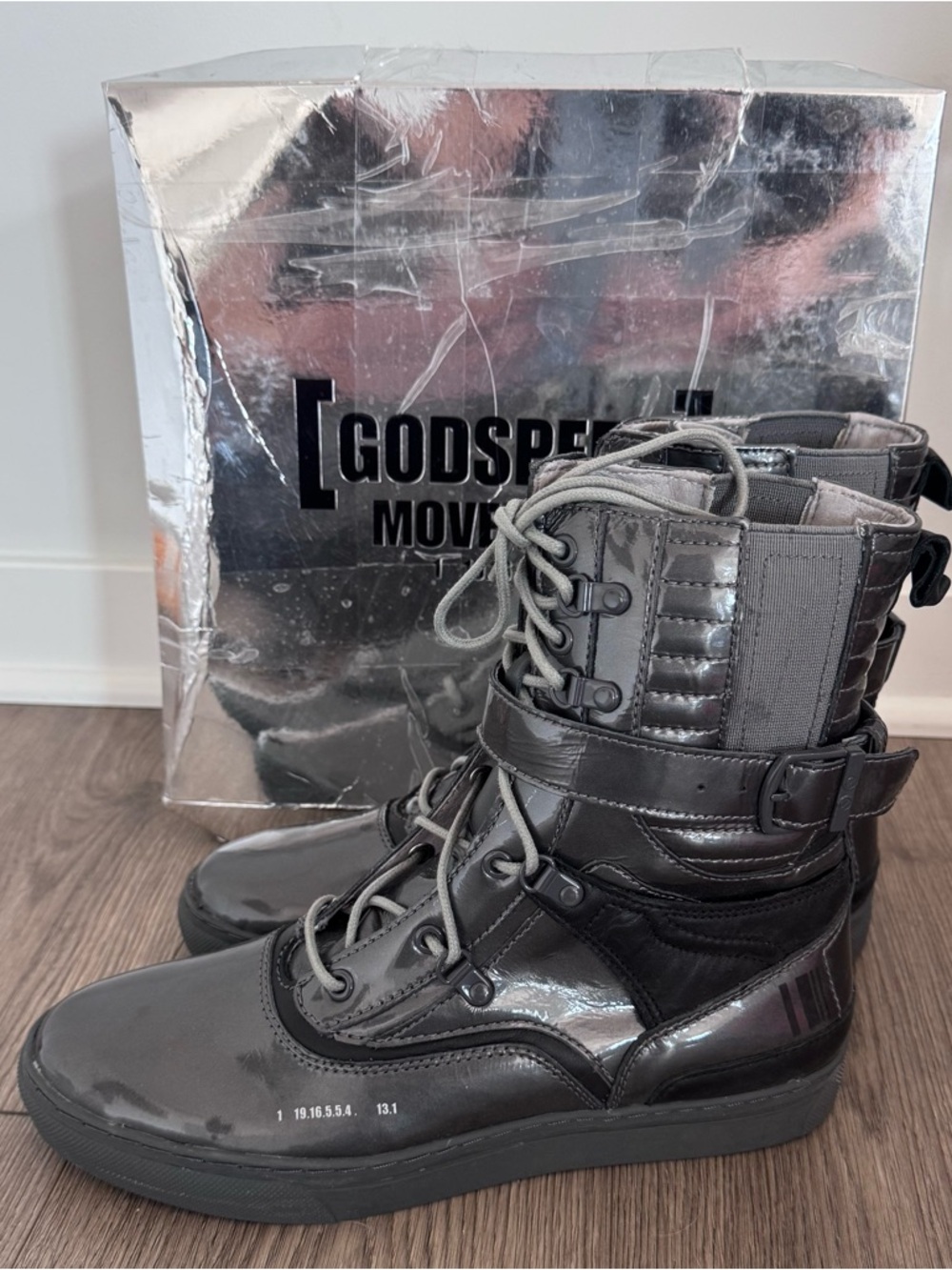GODSPEED Movements Men's Gray Lace-Up Combat Boots
